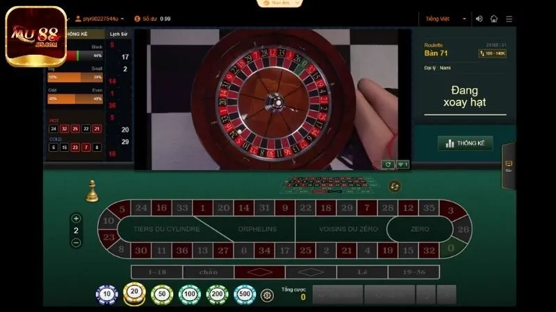 Cách chơi Roulette MU88 chi tiết cho lính mới